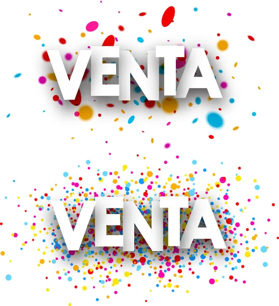 Venta banners de papel — Vector de stock