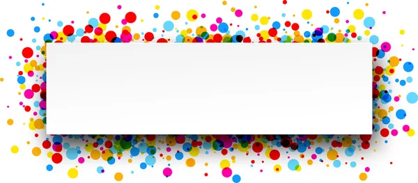 Banner met kleur druppels — Stockvector