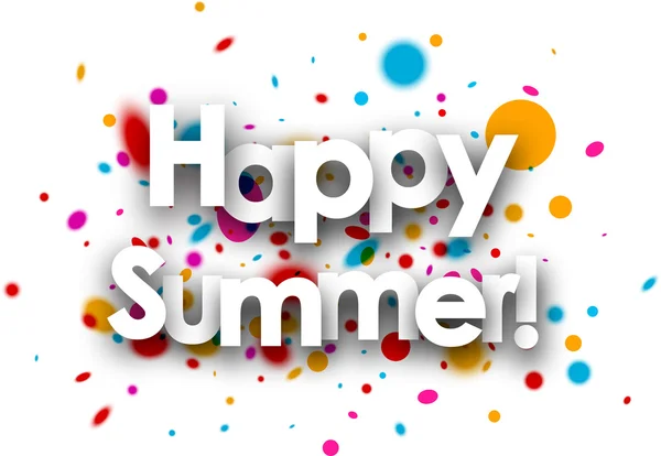 Счастливый летний бумажный фон — стоковый вектор