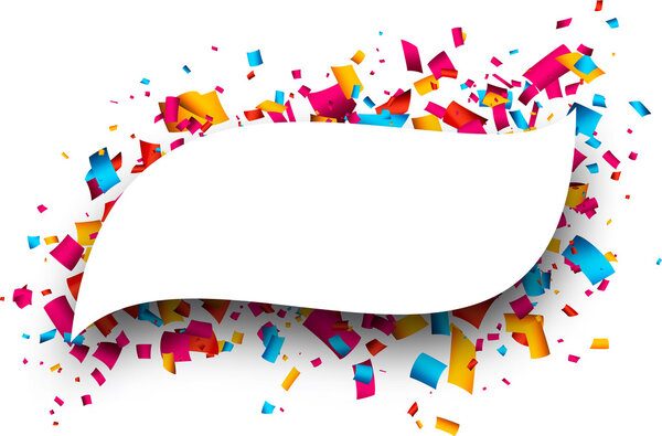 Figured background with confetti