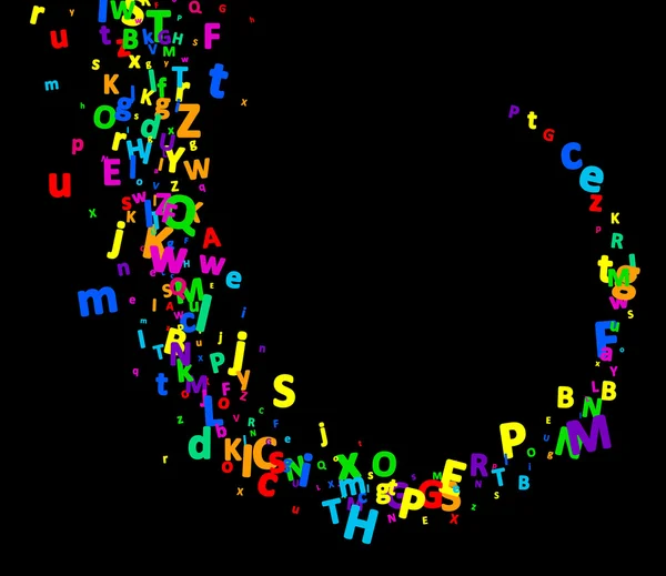 背景颜色字母漩涡 — 图库矢量图片