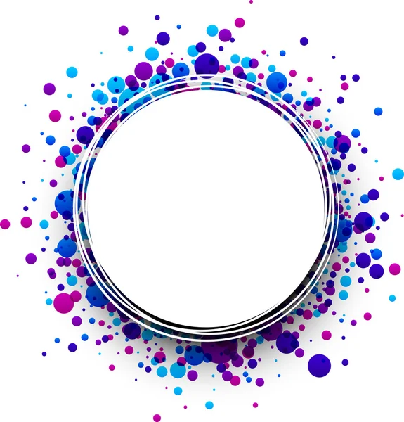 Round background with drops — Stock Vector