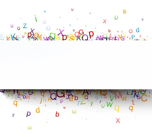 Banner s barevnými písmeny — Stockový vektor