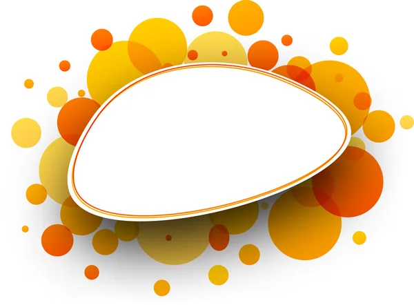 Oval orange bakgrund — Stock vektor