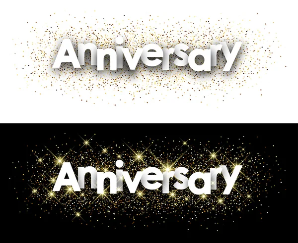 Anniversary paper banners. — Stock Vector