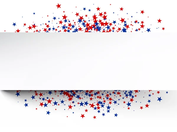 Bannière avec étoiles rouges et bleues . — Image vectorielle