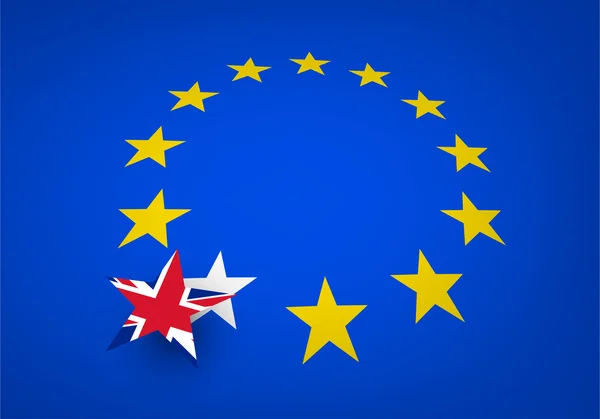 Fondo Brexit con banderas . — Vector de stock