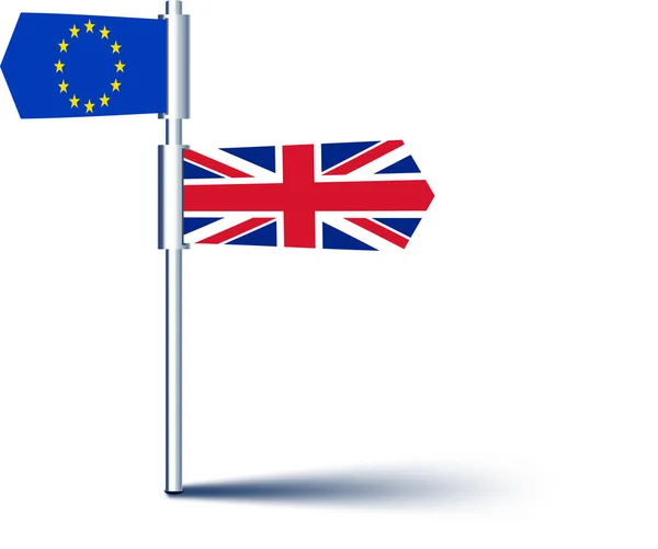 Fondo Brexit con banderas . — Vector de stock