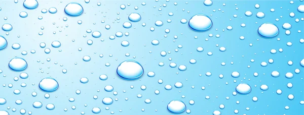 Blauwe water achtergrond met bubbels — Stockvector