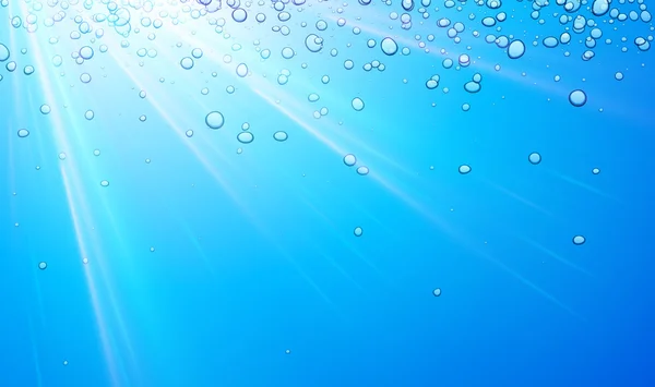 Blue water background with bubbles — Stockový vektor
