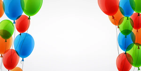 Fondo con globos de color . — Vector de stock