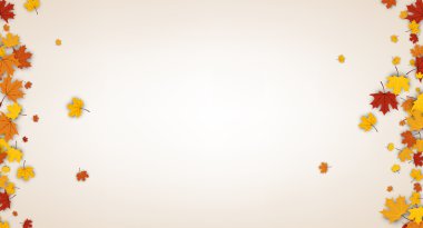 Akçaağaç yapraklı sonbahar arkaplanı. 