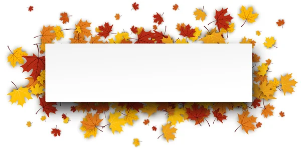 Herbstbanner mit Ahornblättern. — Stockvektor