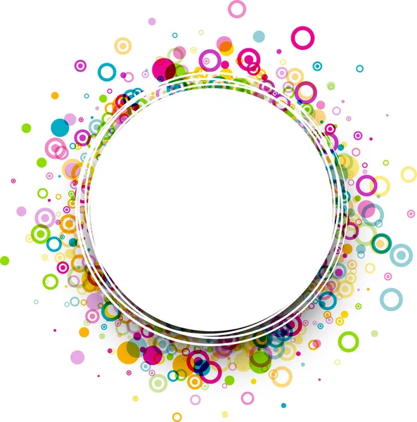 Round background with circles pattern. — Stock Vector