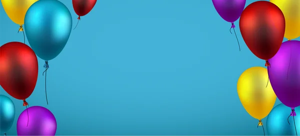 Fondo con globos de color . — Vector de stock