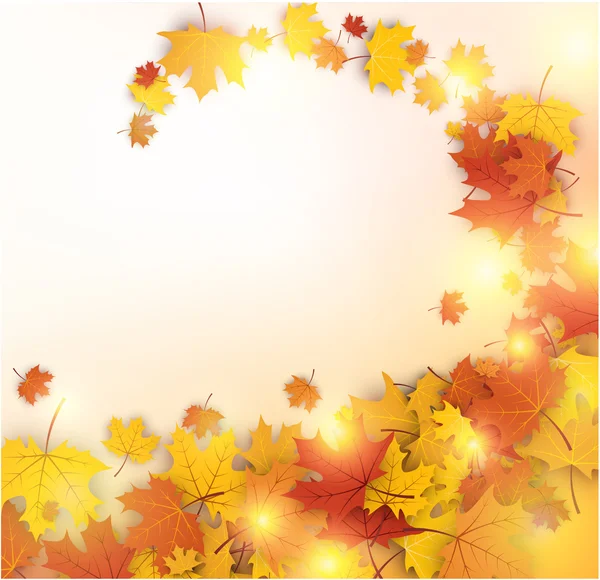 Autumn background with maple leaves. — Stock Vector