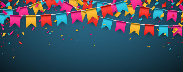 Баннер с цветными флагами
.