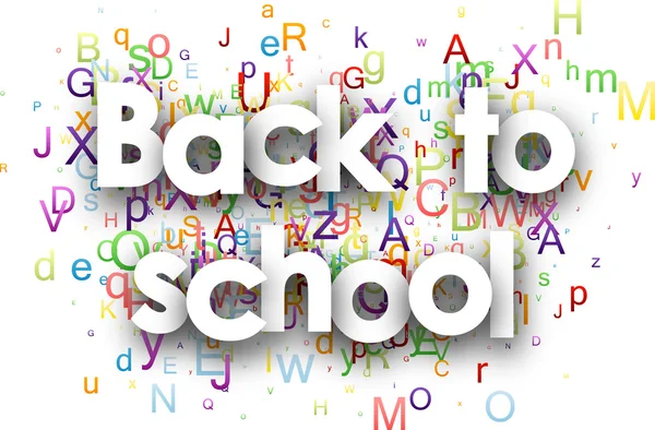 School background with colour letters. — Stock Vector