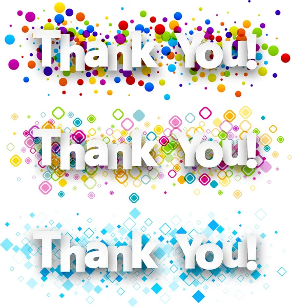 Thank you colour banners. — Stock Vector