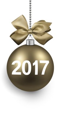 2017 yeni yıl 3d kartı.