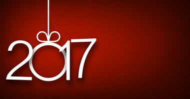 2017 yeni yıl kırmızı arka plan. 