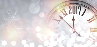 2017 yeni yıl parlayan afiş. 