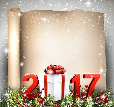 kar taneleri ve 2017 yeni yıl 