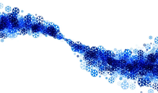 Vintern med blå snöflingor — Stock vektor