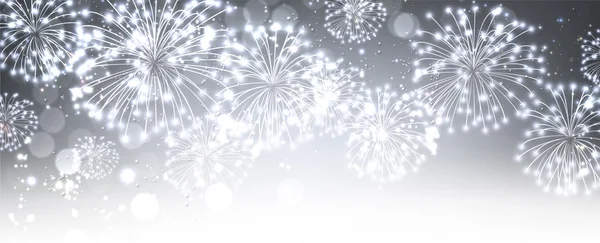 Nouvel An et feux d'artifice — Image vectorielle