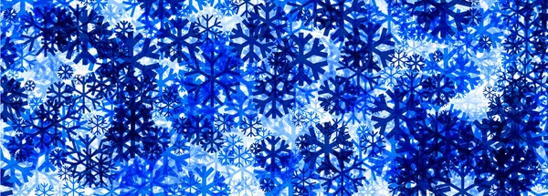 Blue winter with snowflakes — Stock Vector