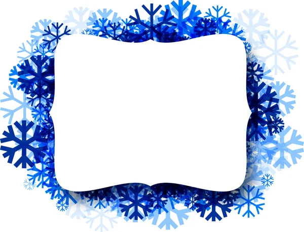 Winter with blue snowflakes — Stock Vector