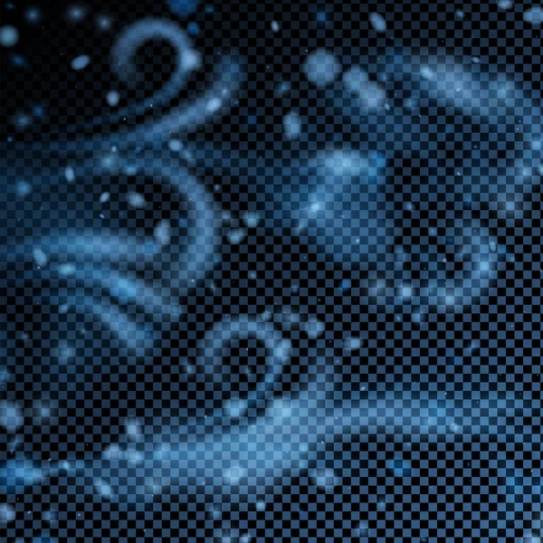 Зимовий Снігопад Прозорий Фон Векторні Ілюстрації — стоковий вектор