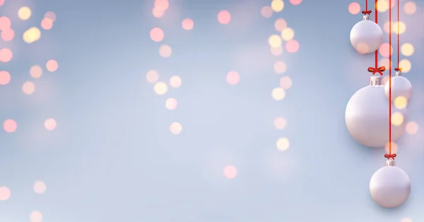 Метт Світло Фіолетові Кришталеві Кулі Висять Червоних Стрічках Луком Фон — стоковий вектор