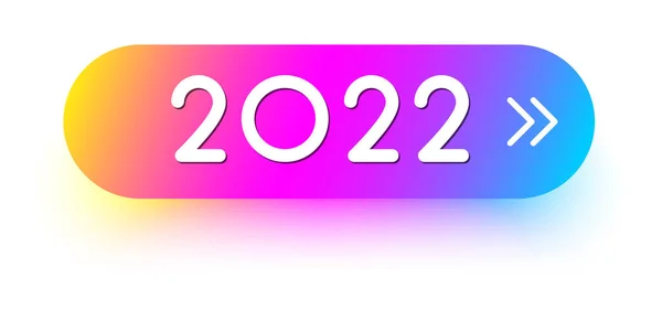 Neon 2022 Botão Sinal Fundo Branco Ilustração Feriado Vetorial —  Vetores de Stock