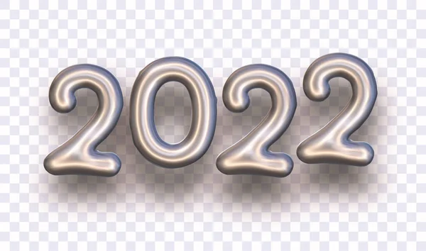 2022 Numéro Ballon Sur Fond Transparent Pour Bannière Flyer Affiche — Image vectorielle