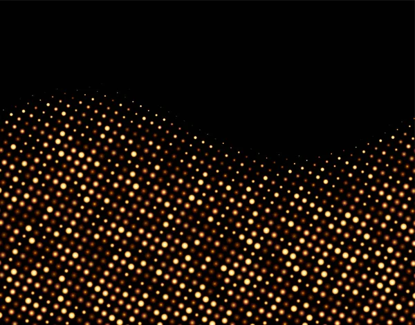 黄金の豪華な点線の半分の背景 ベクターイラスト — ストックベクタ