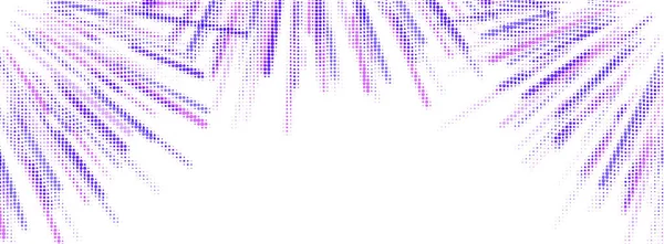 Blue Violet Abstract Halftone Fireworks Banner Vector Illustration — 图库矢量图片