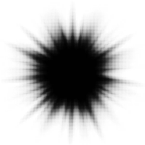 黒のハーフトーン点線のインクスポット ベクターポップアートイラスト — ストックベクタ