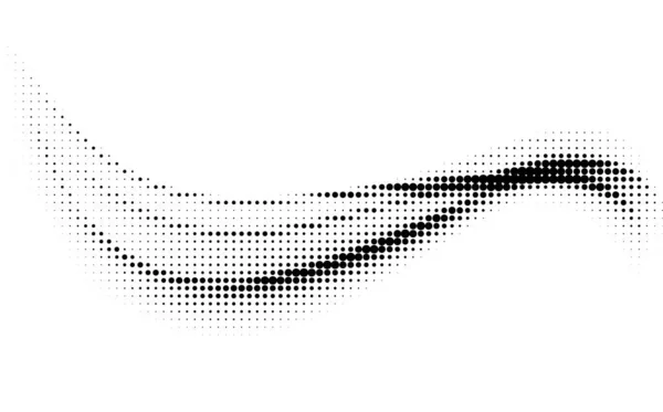 Чорний Напівтон Вигнуті Пунктирні Лінії Векторні Ілюстрації — стоковий вектор