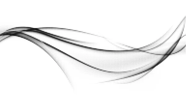 Вуаль Напівтонні Вигнуті Пунктирні Лінії Векторні Ілюстрації — стоковий вектор