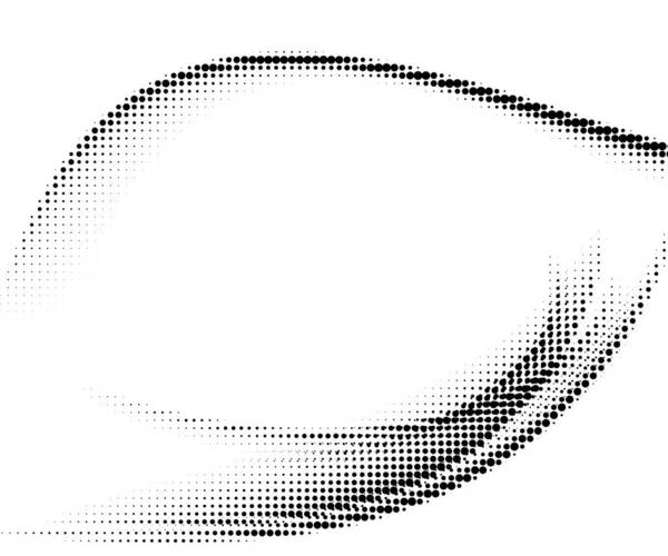 Siyah Yarım Tonlu Yuvarlak Noktalı Çizgiler Vektör Illüstrasyonu — Stok Vektör