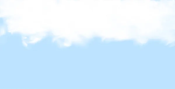 Nubes Realistas Sobre Fondo Azul Del Cielo Ilustración Vectorial — Vector de stock