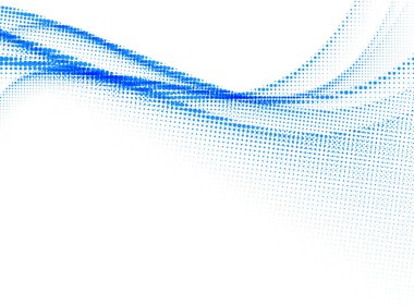 Soyut mavi yarım tonlu hareket çizgisi, duman, şeffaf kumaş. Tasarım elemanı. Vektör illüstrasyonu.