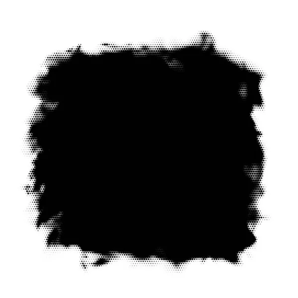 Αφηρημένο Ασπρόμαυρο Διάστικτο Φόντο Τετράγωνο Πλαίσιο Χώρος Για Κείμενο Εικονογράφηση — Διανυσματικό Αρχείο