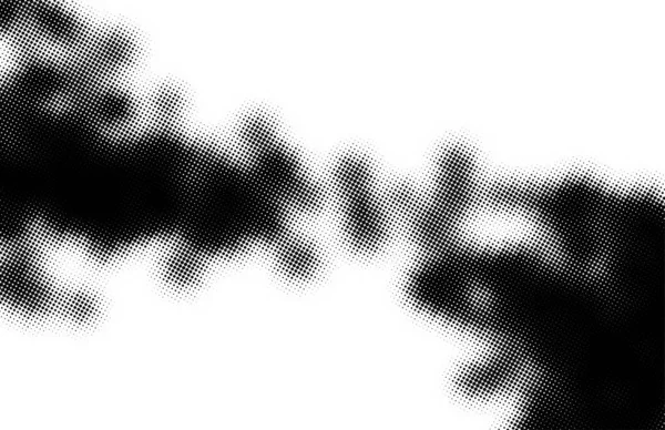 Abstrait Demi Ton Noir Pointillé Daub Élément Design Illustration Vectorielle — Image vectorielle