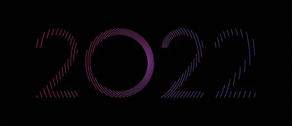 2022 Напівтоновий Знак Градієнтними Фіолетовими Спіральними Лініями Векторні Ілюстрації — стоковий вектор