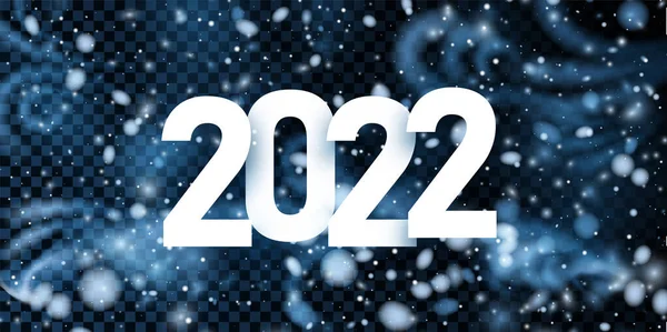 2022年蓝色雪白的旗帜透明的背景 病媒假日图解 — 图库矢量图片