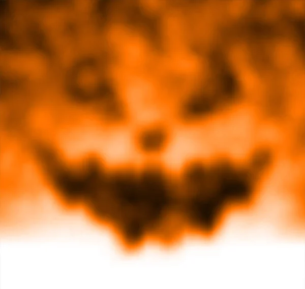 Blurred Orange Angry Freaky Evil Pumpkin Face Halloween Vector Illustration — Stock Vector