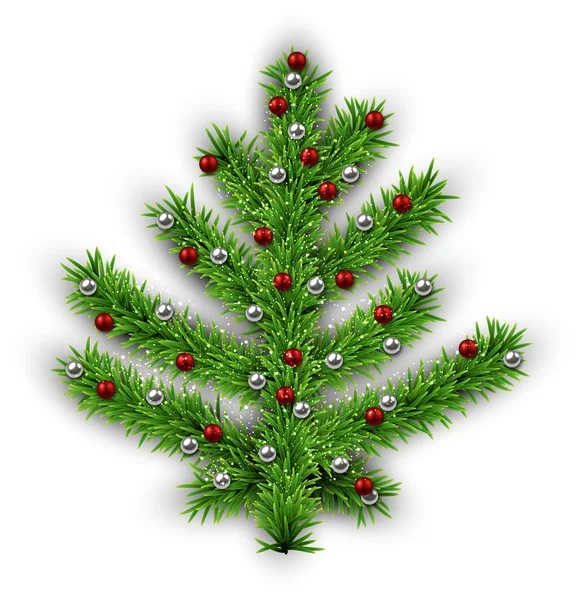 Vánoční strom nad bílým pozadím. — Stockový vektor