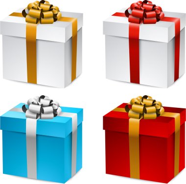 gerçekçi 3d set hediye kutuları. 